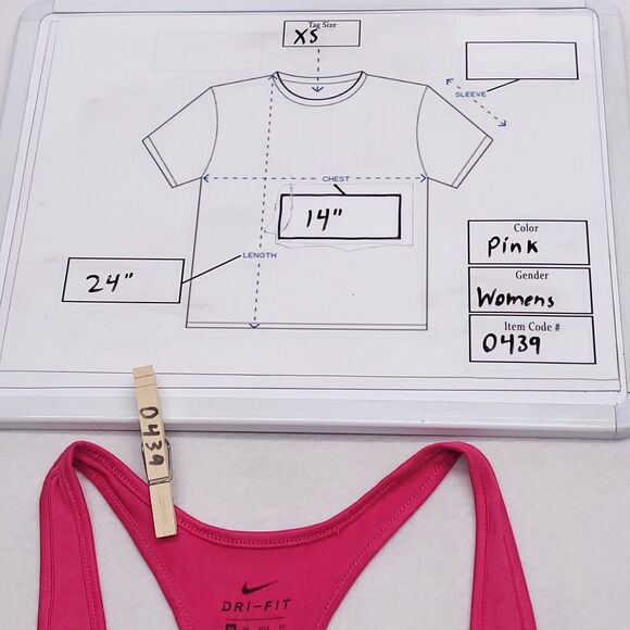 Nike Dri-Fit Athletic Pullover Tank Top Shirt Womens Size Extra Small XS Pink - Picture 8 of 8